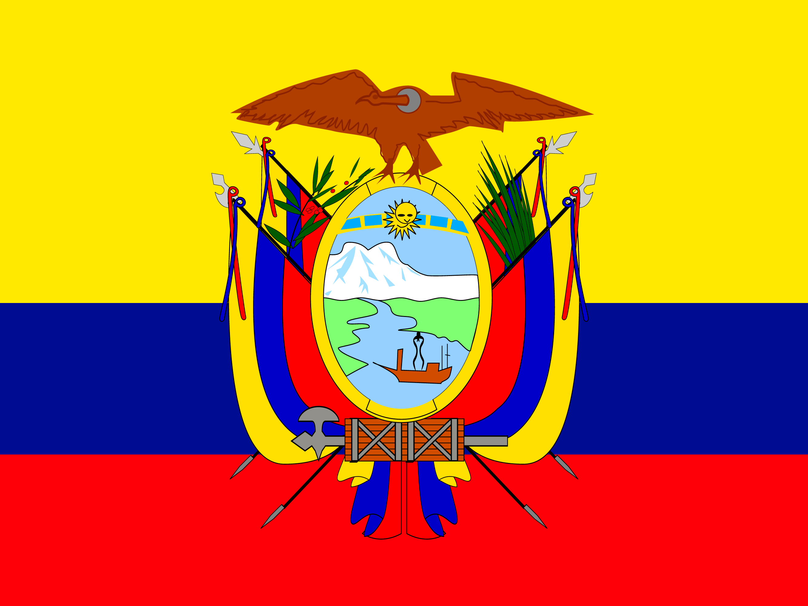Flagge von Ecuador
