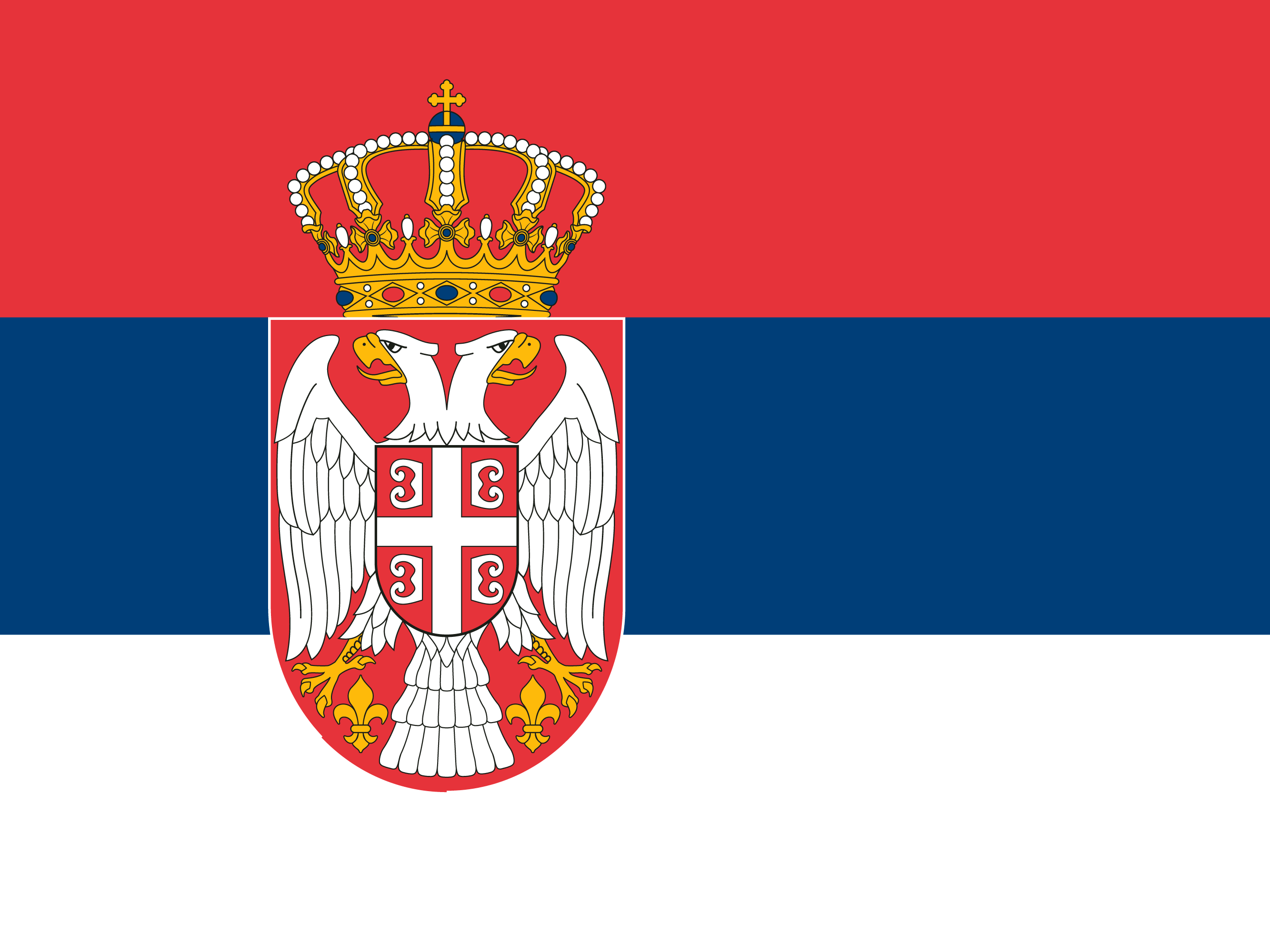 Flagge von Serbien