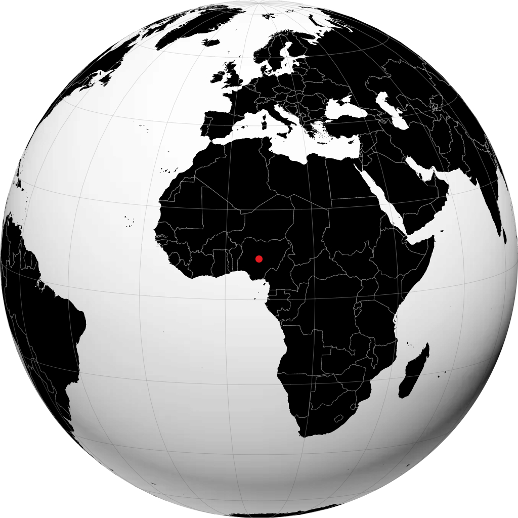 Abuja auf dem Globus