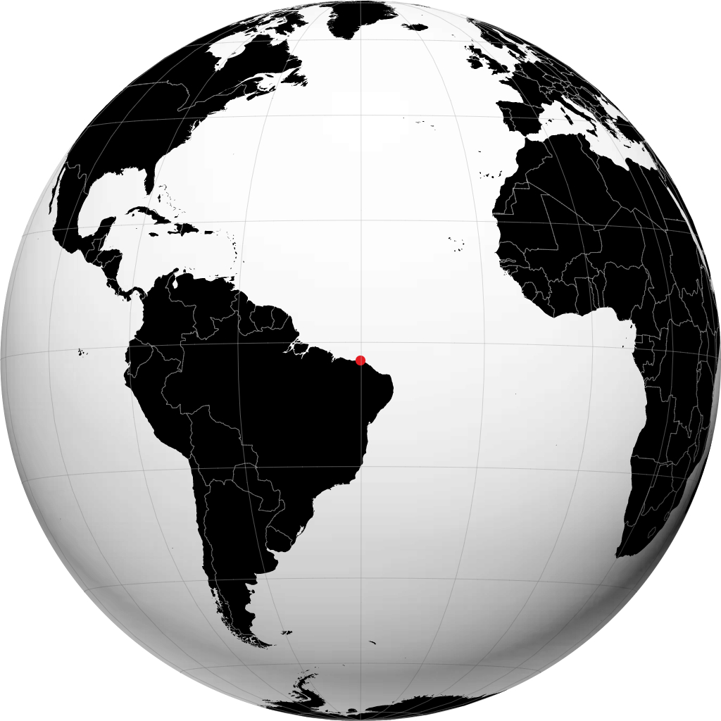 Acaraú auf dem Globus