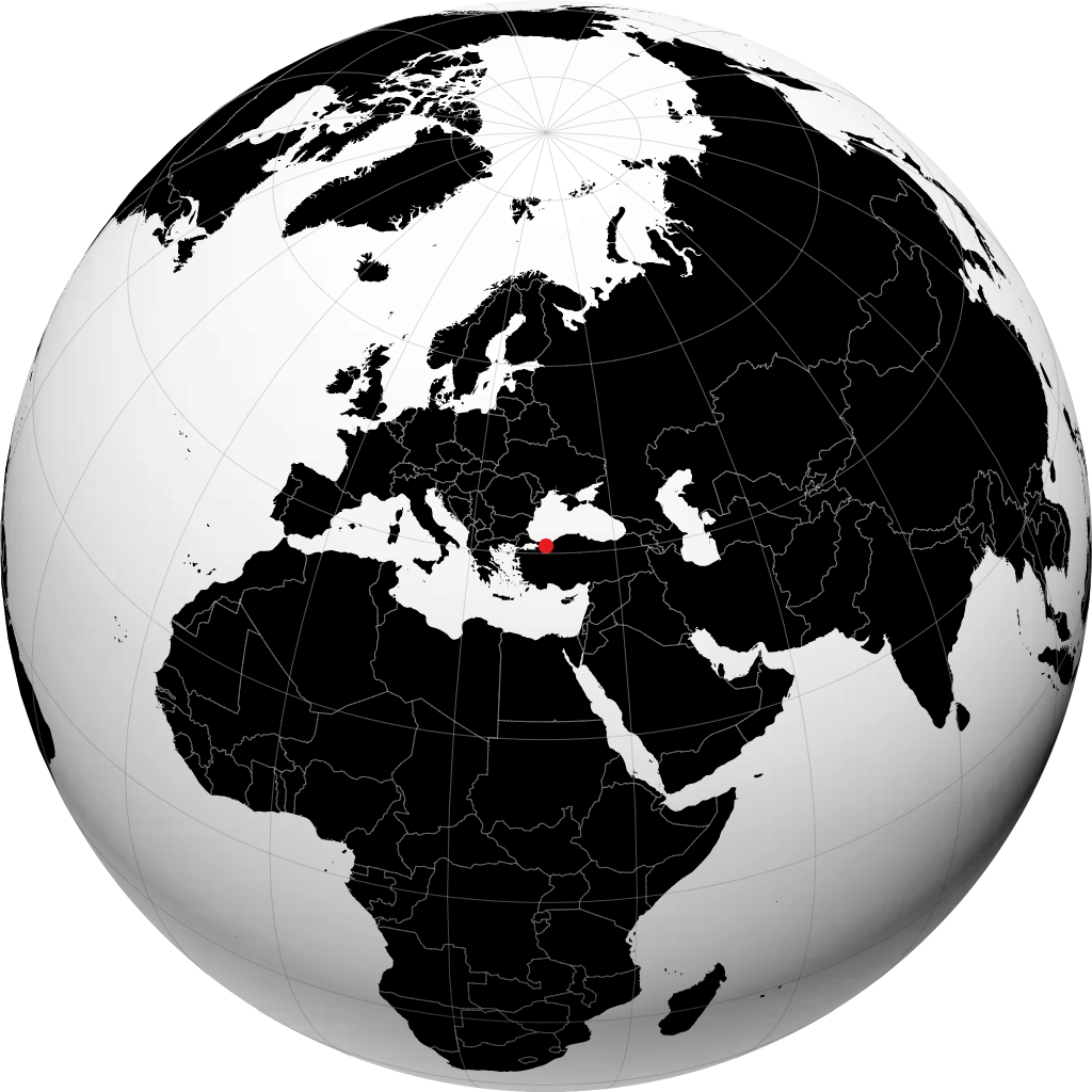 Adapazarı auf dem Globus