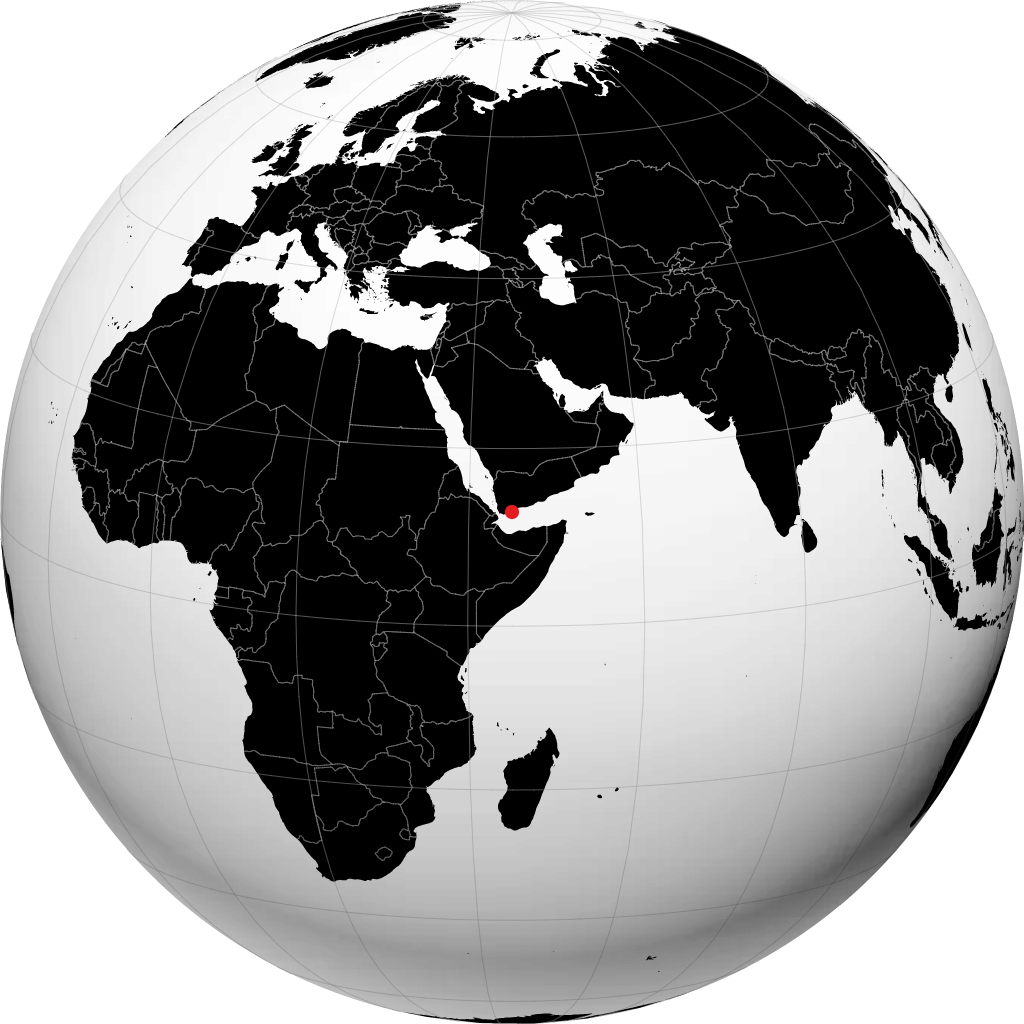 Aden auf dem Globus