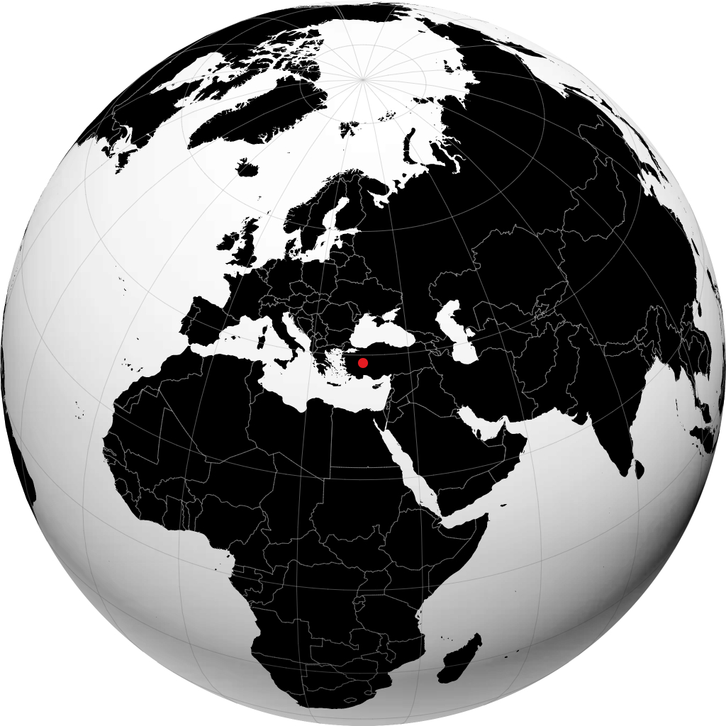 Afyonkarahisar auf dem Globus