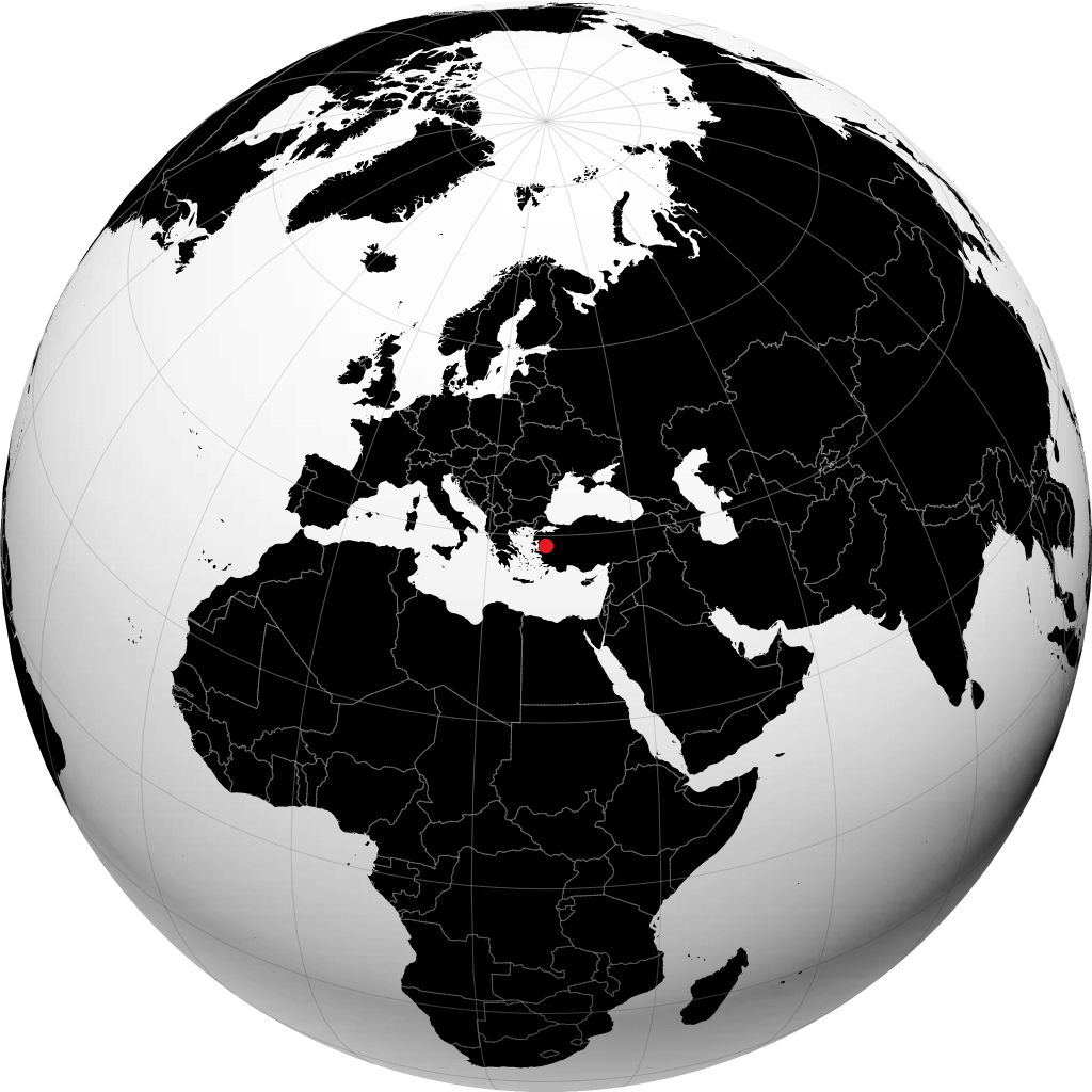 Akhisar auf dem Globus