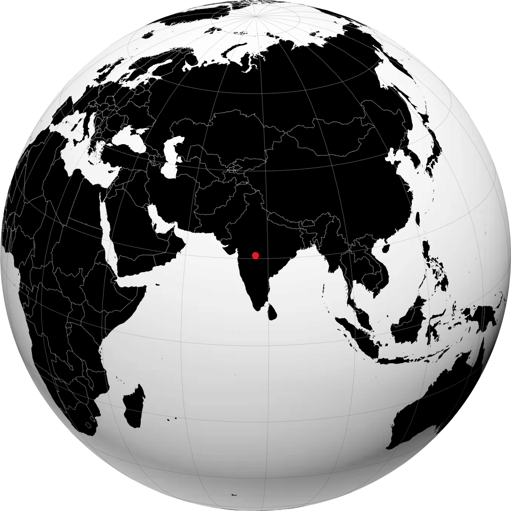 Akola auf dem Globus