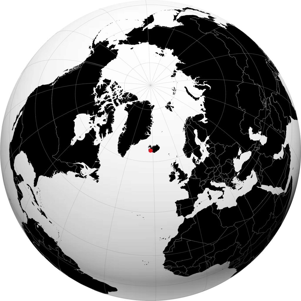 Akranes auf dem Globus
