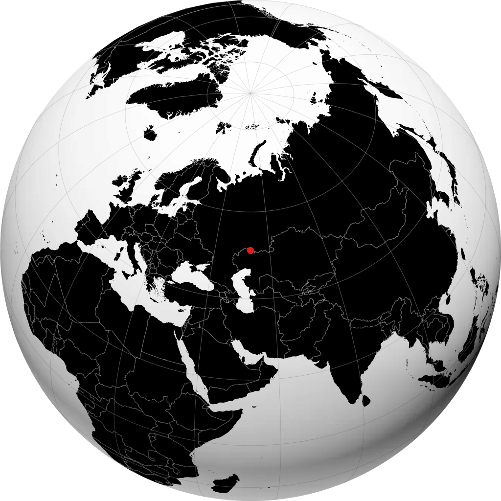 Aksay auf dem Globus