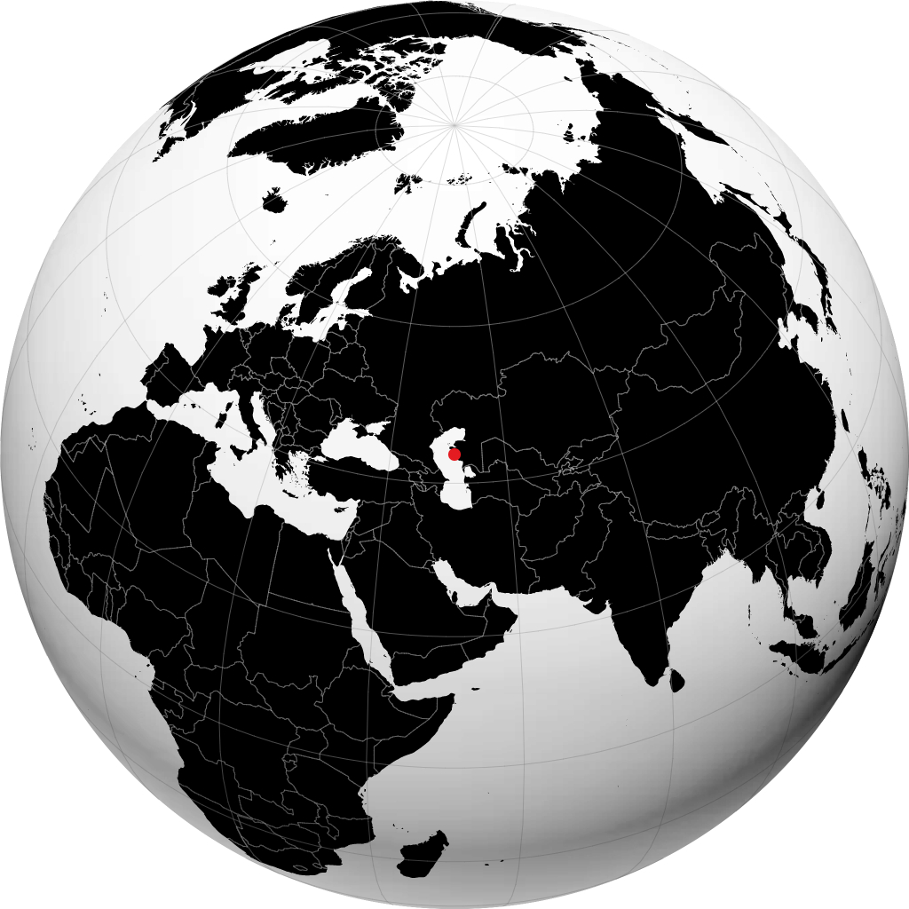 Aktau auf dem Globus