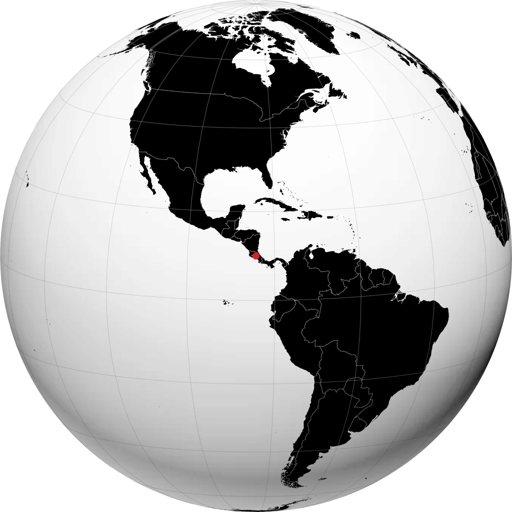 Alajuela auf dem Globus