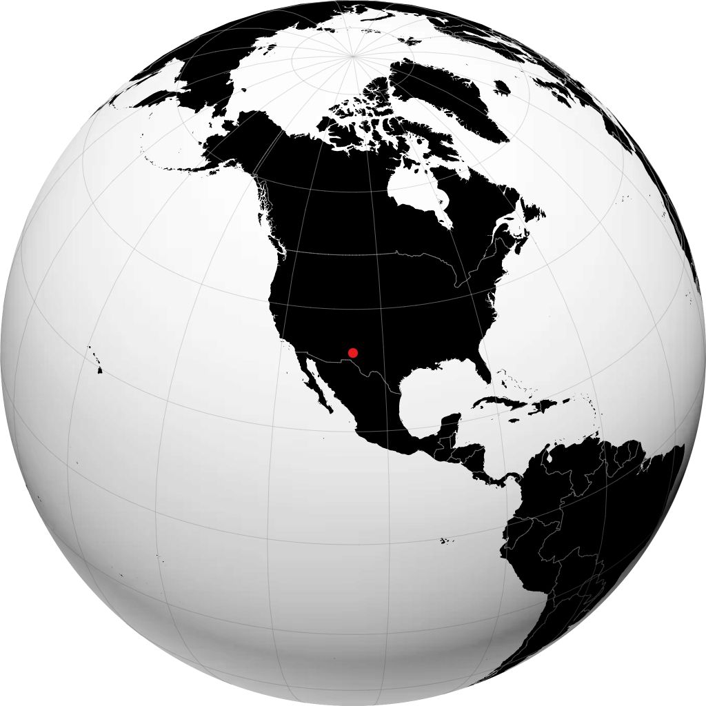 Alamogordo auf dem Globus