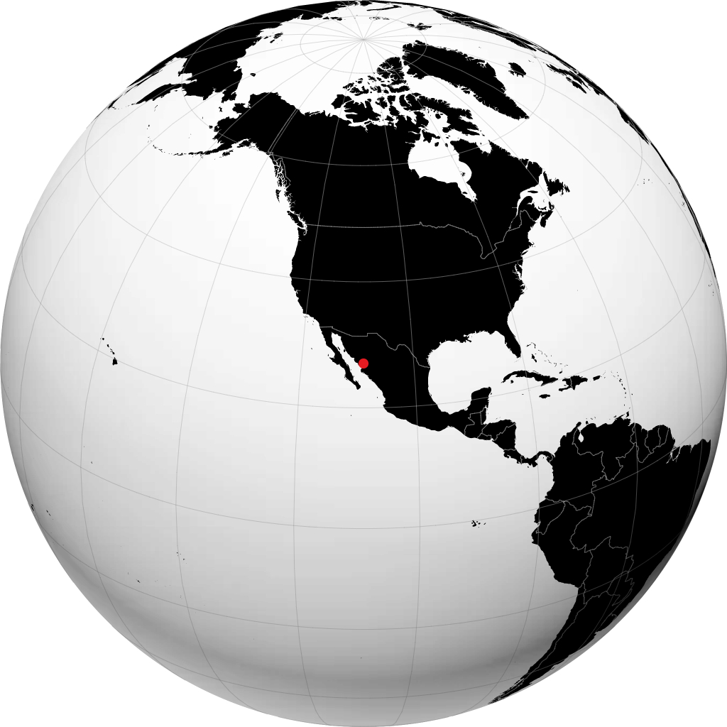 Alamos auf dem Globus