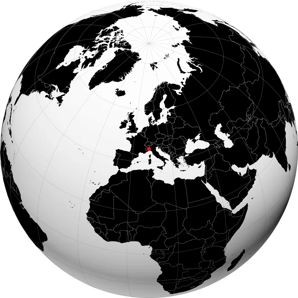 Alessandria auf dem Globus