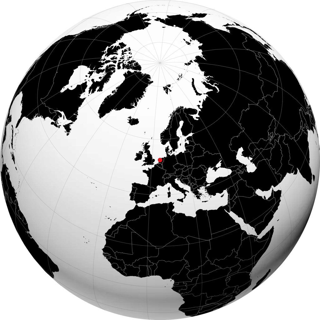 Alkmaar auf dem Globus
