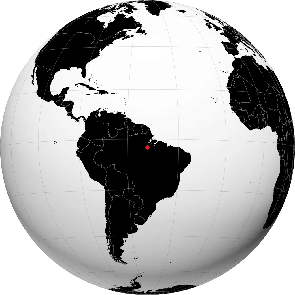 Altamira auf dem Globus