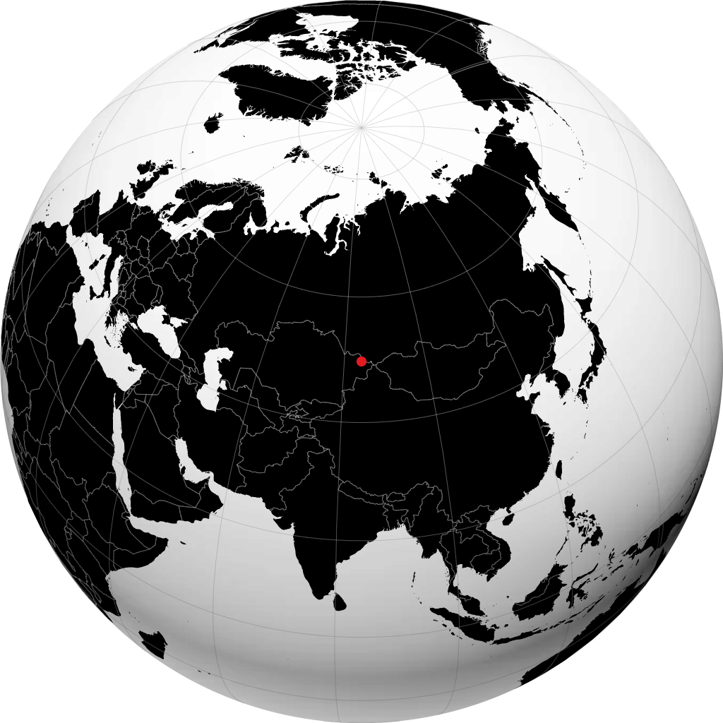 Altay auf dem Globus