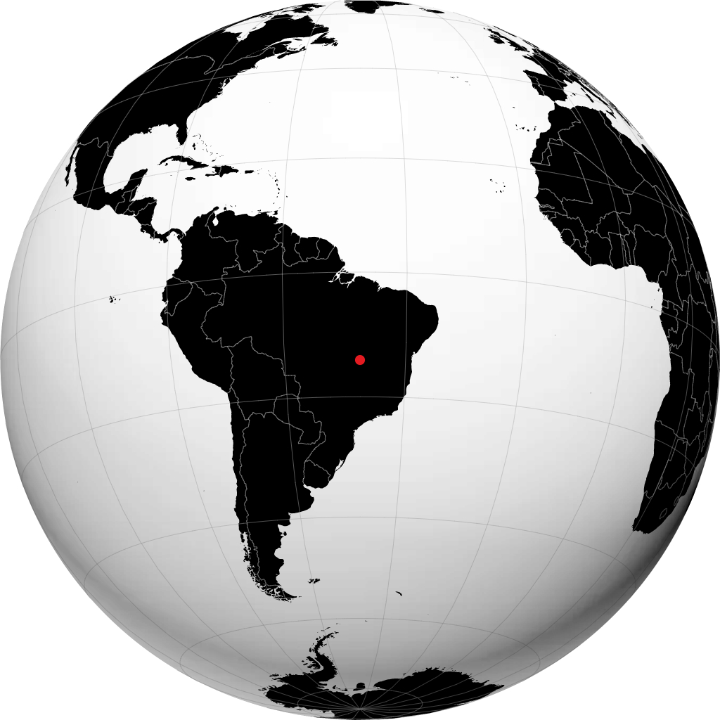 Alto Paraíso de Goiás auf dem Globus