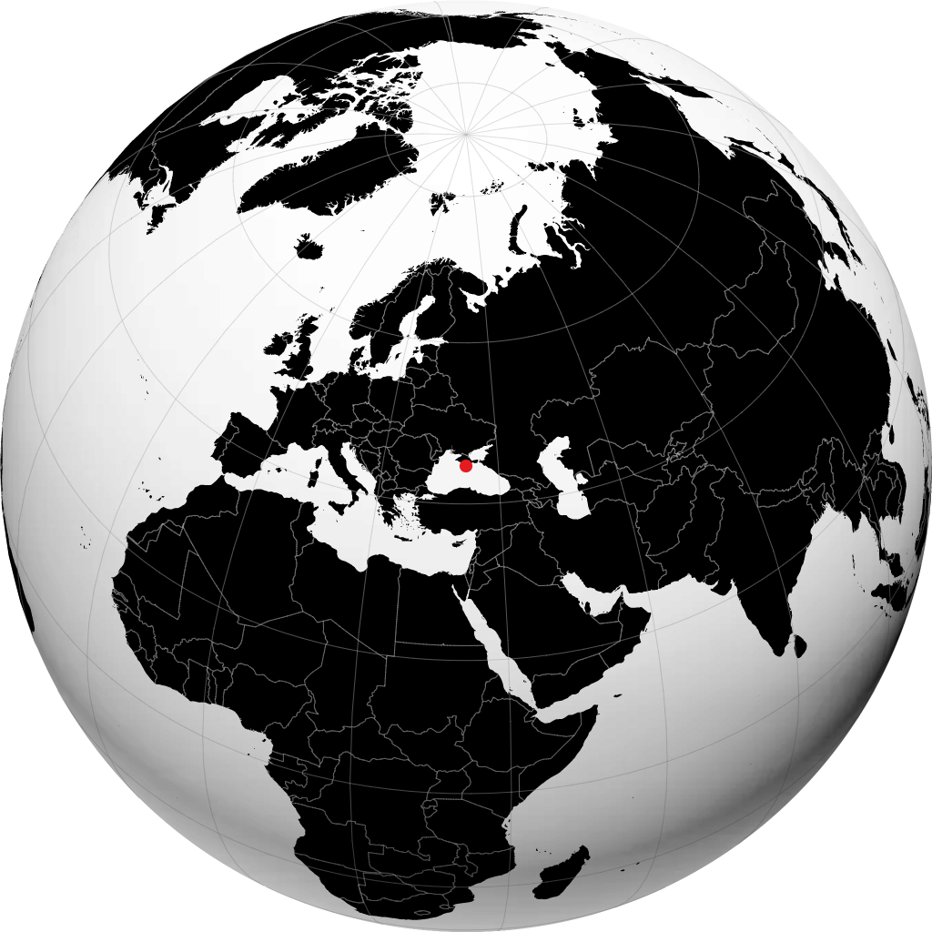 Aluschta auf dem Globus