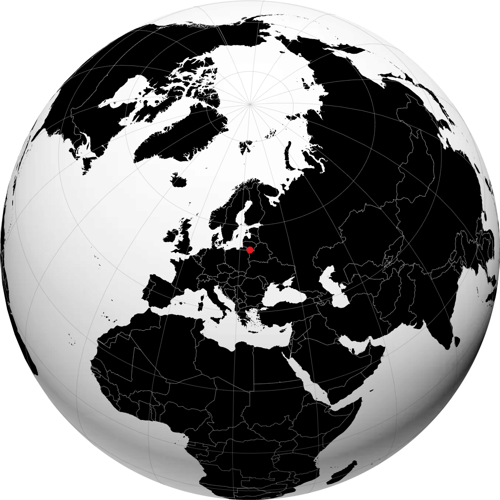 Alytus auf dem Globus