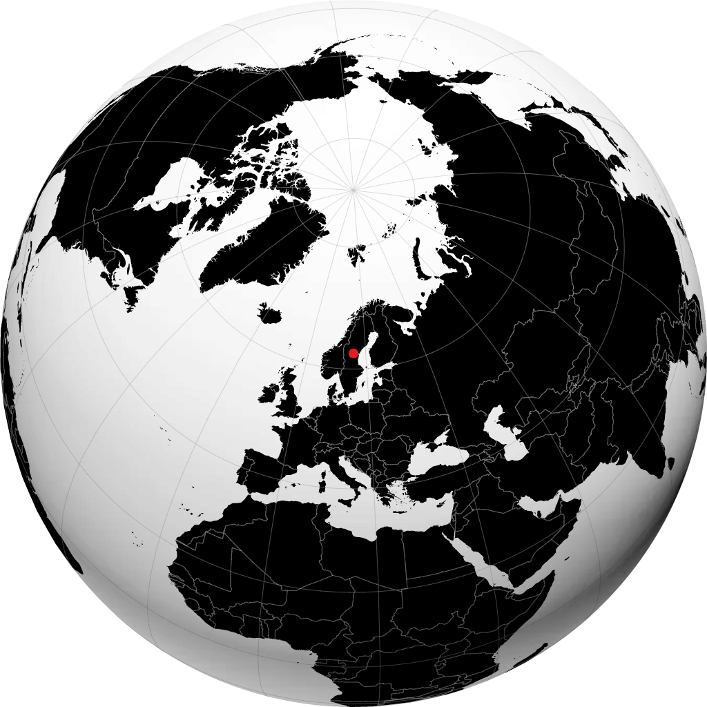 Ånge auf dem Globus