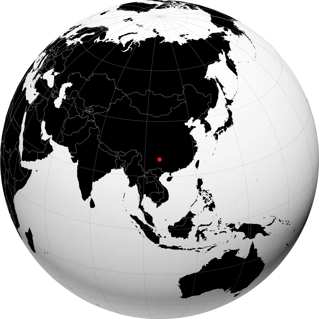 Anshun auf dem Globus