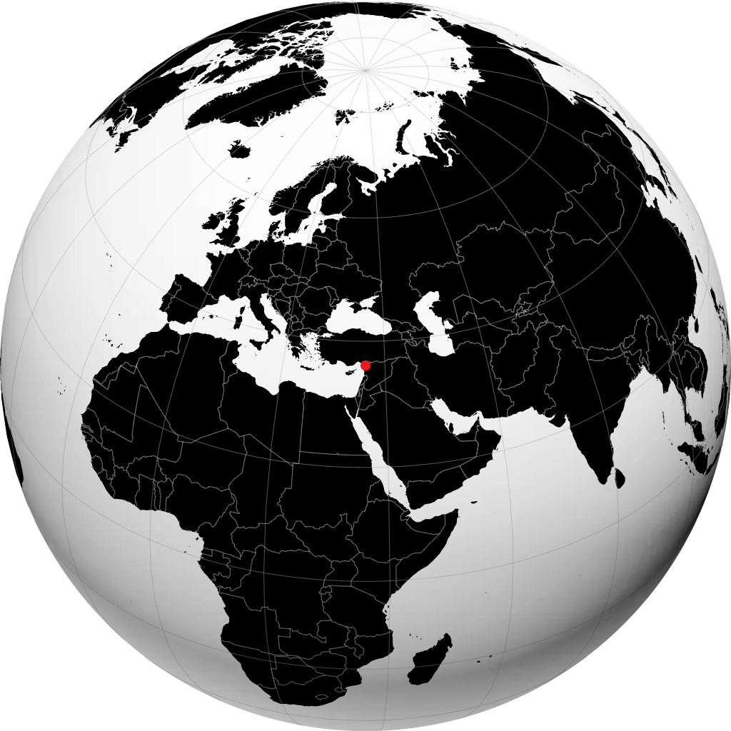 Antakya auf dem Globus