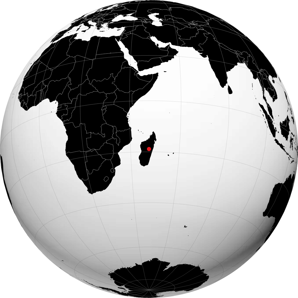 Antananarivo auf dem Globus