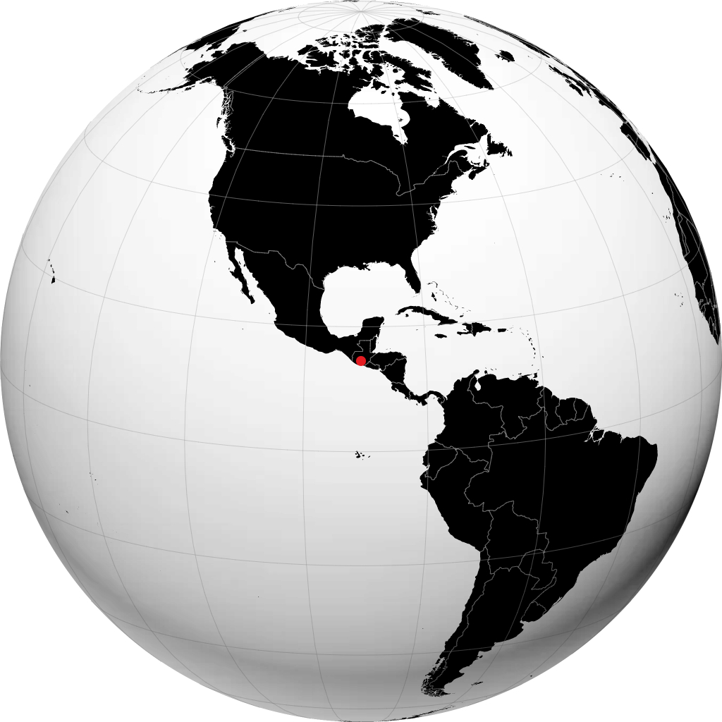 Antigua Guatemala auf dem Globus