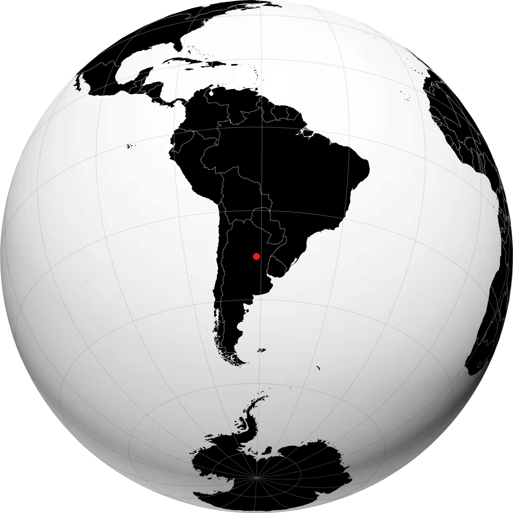 San Cristobal auf dem Globus