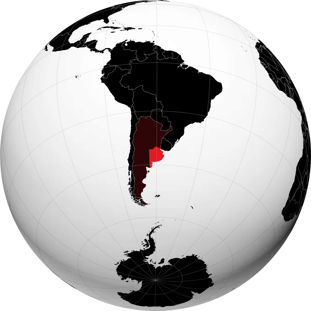Provinz Buenos Aires auf dem Globus