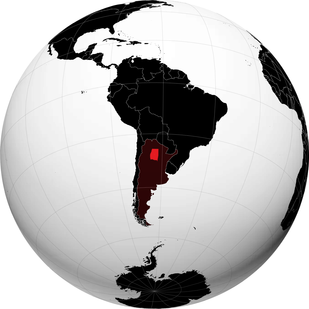 Provinz Santiago del Estero auf dem Globus