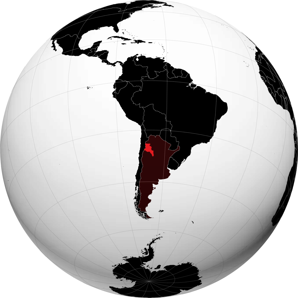 Provinz Catamarca auf dem Globus