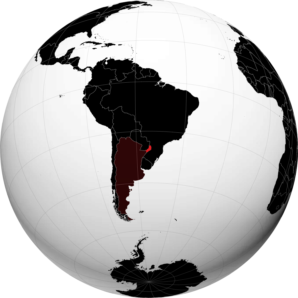 Provinz Misiones auf dem Globus