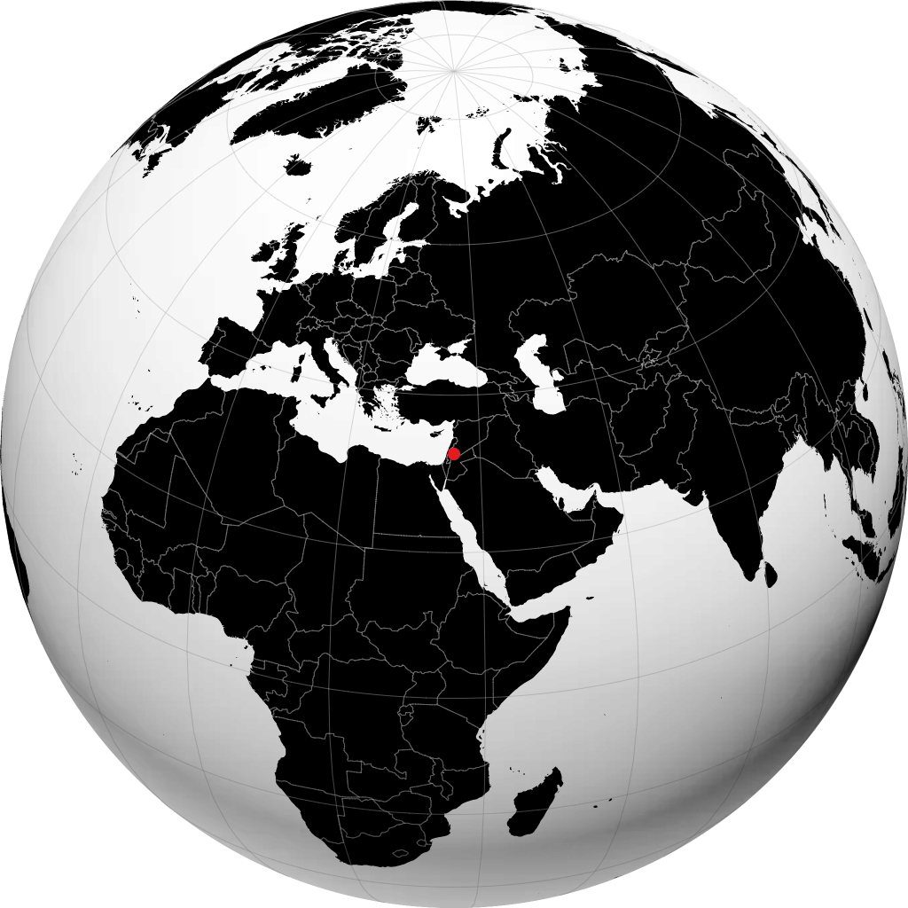 Ar Ramtha auf dem Globus