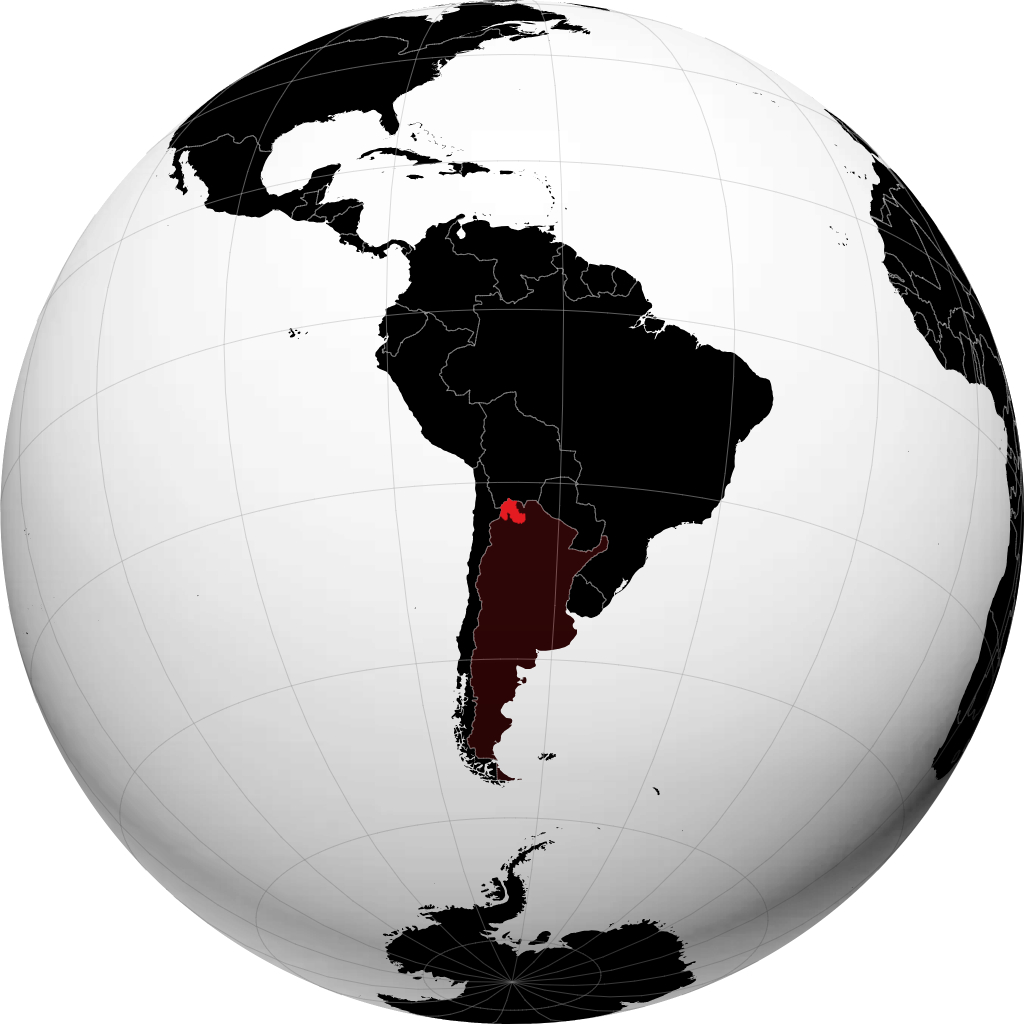 Provinz Jujuy auf dem Globus