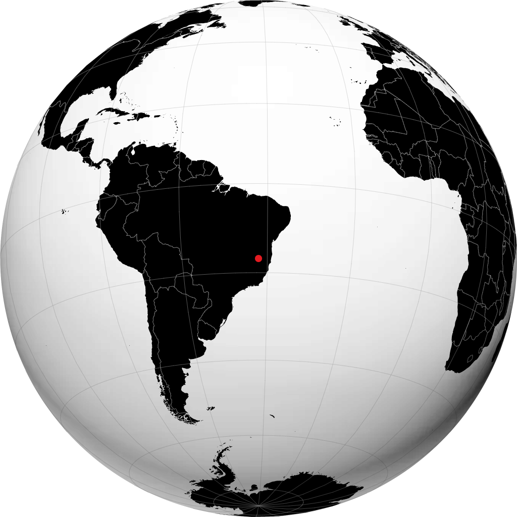 Araçuaí auf dem Globus