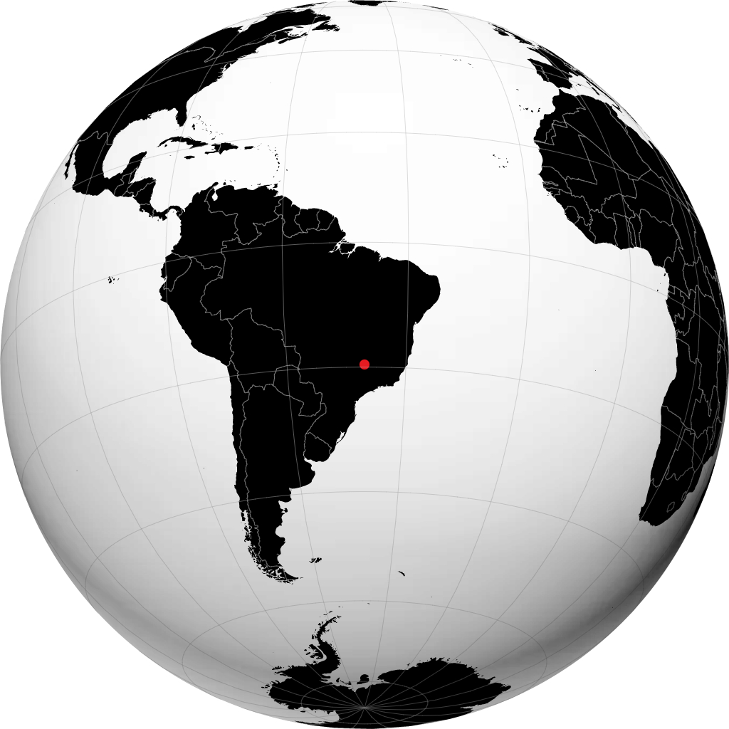 Araxá auf dem Globus