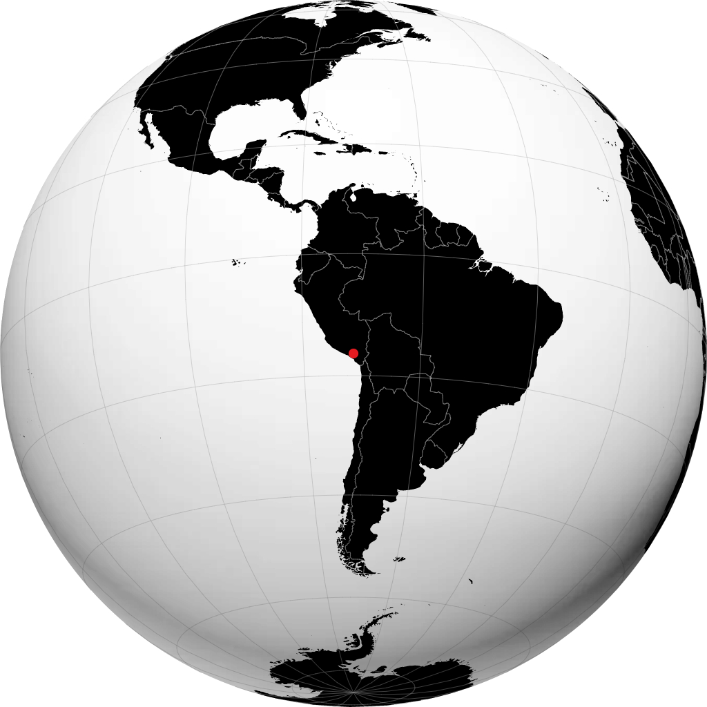 Arequipa auf dem Globus