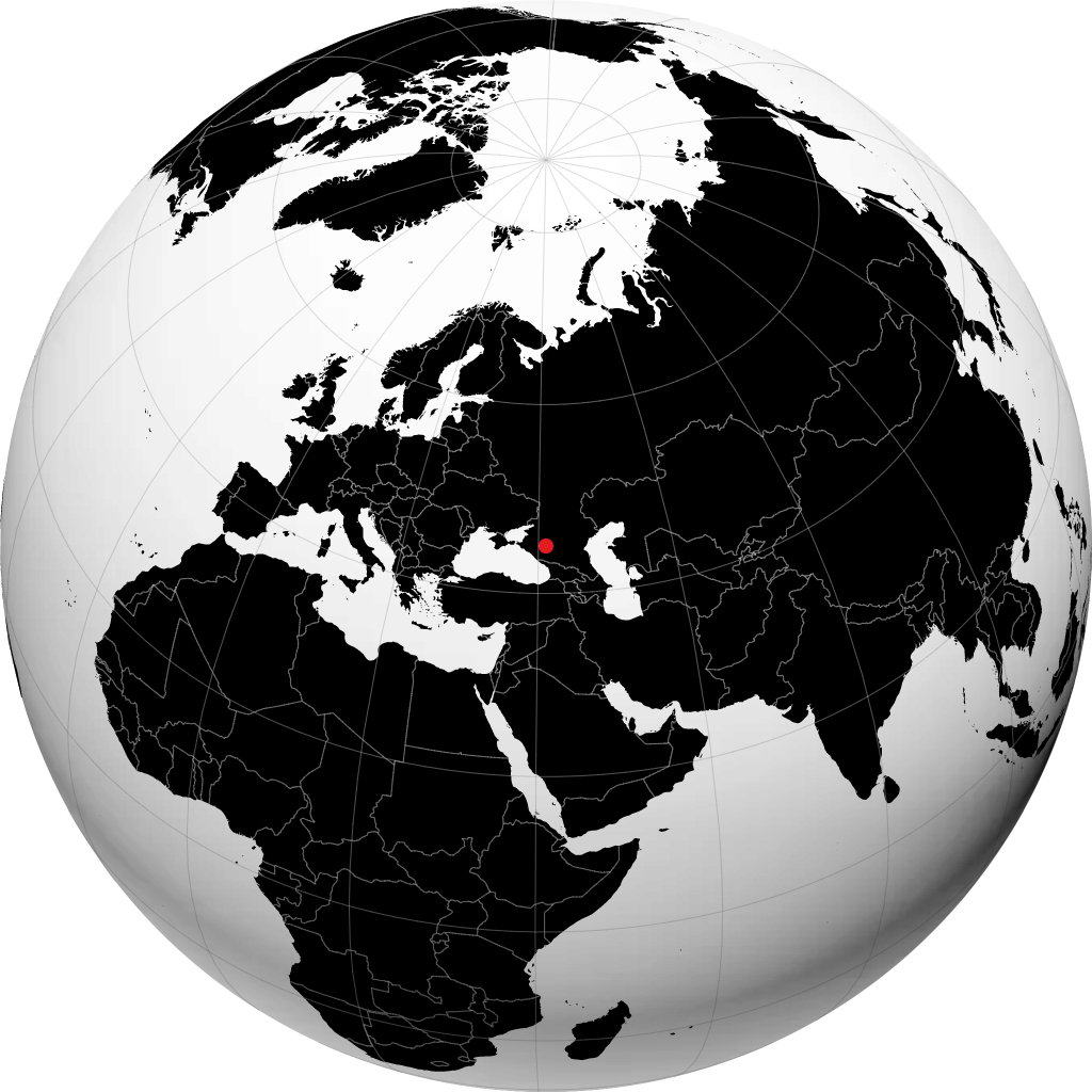 Armavir auf dem Globus
