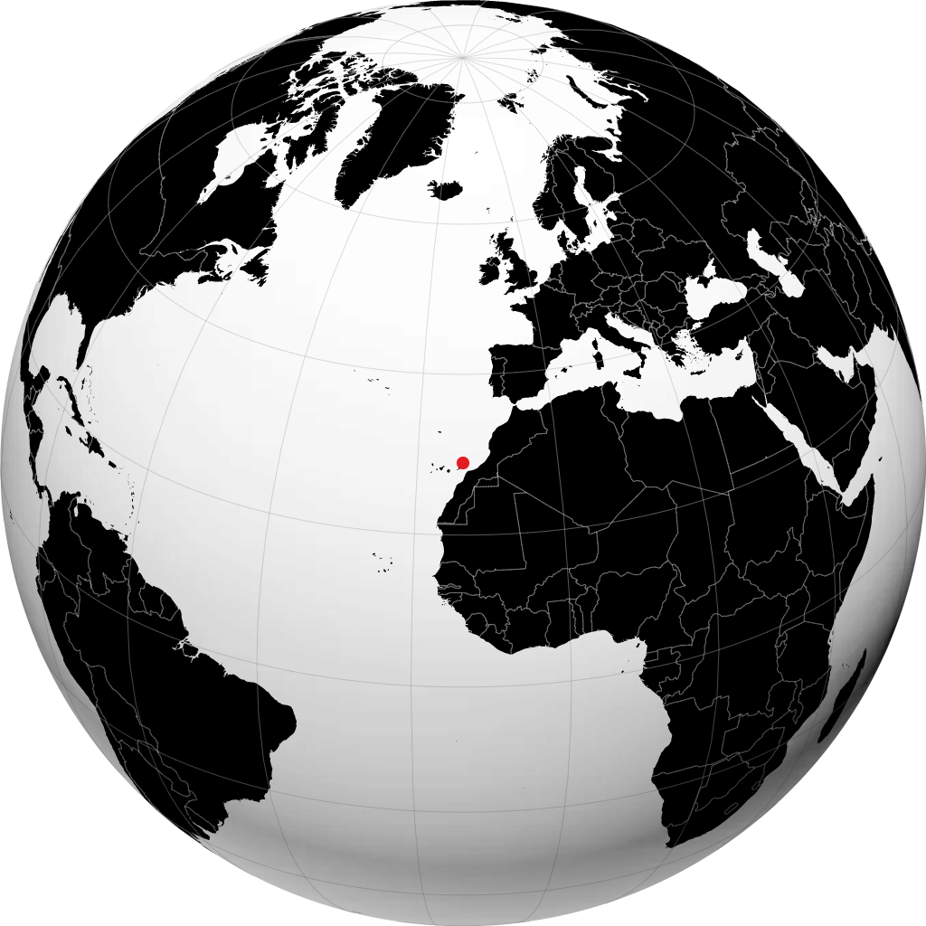 Arrecife auf dem Globus
