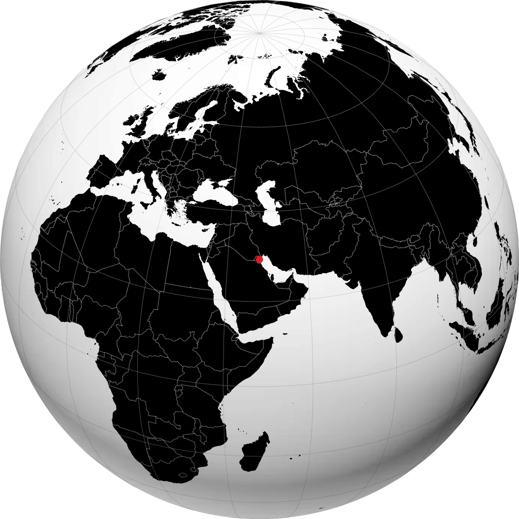 As Salimiyah auf dem Globus