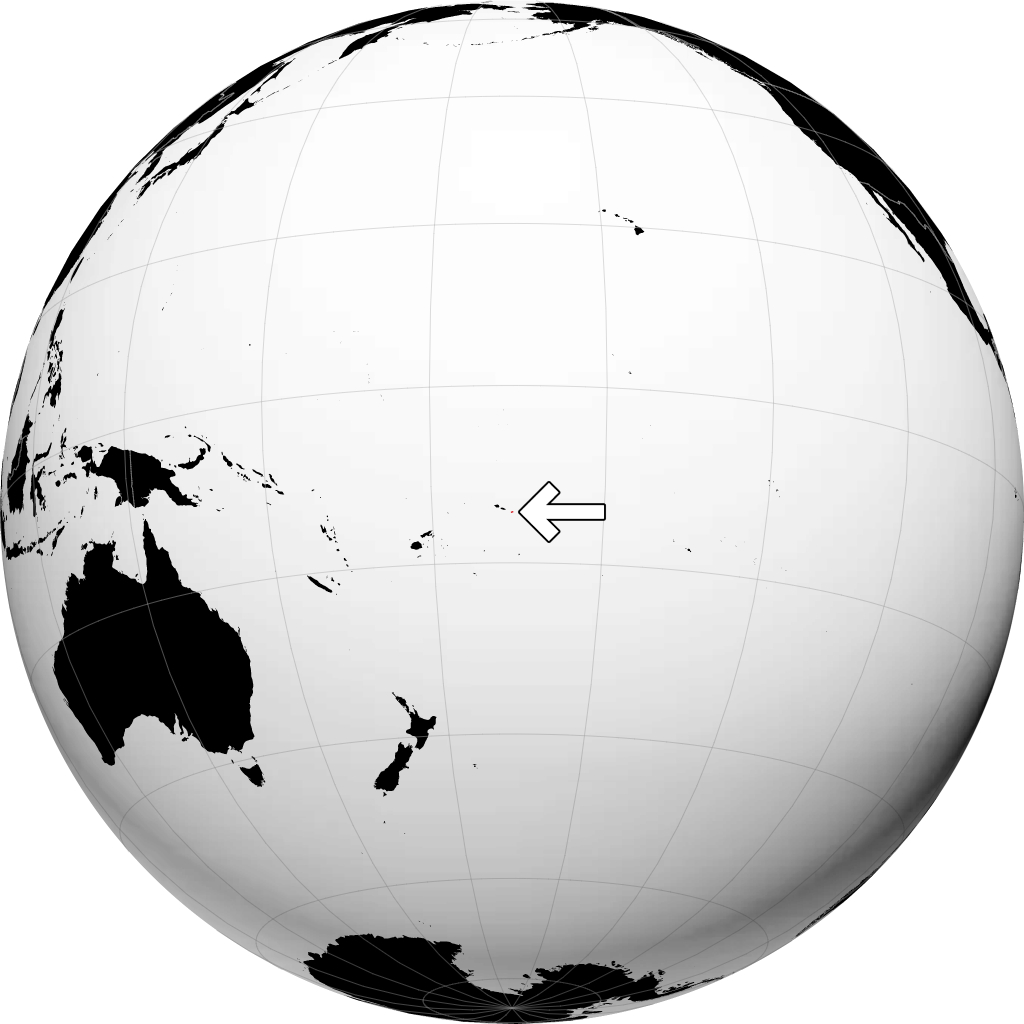 Amerikanisch-Samoa auf dem Globus
