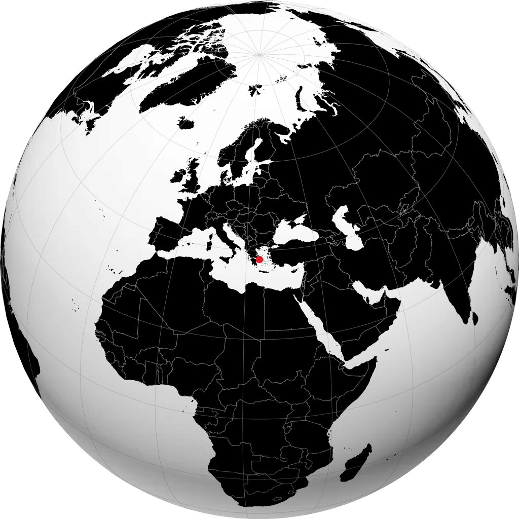 Athen auf dem Globus