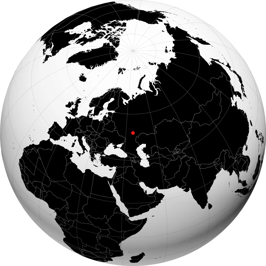 Atkarsk auf dem Globus