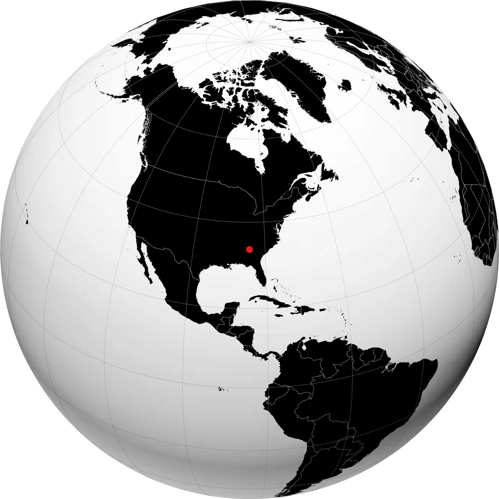 Atlanta auf dem Globus