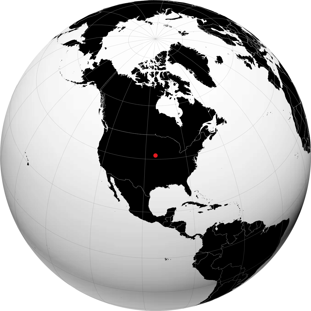 Atlantic auf dem Globus