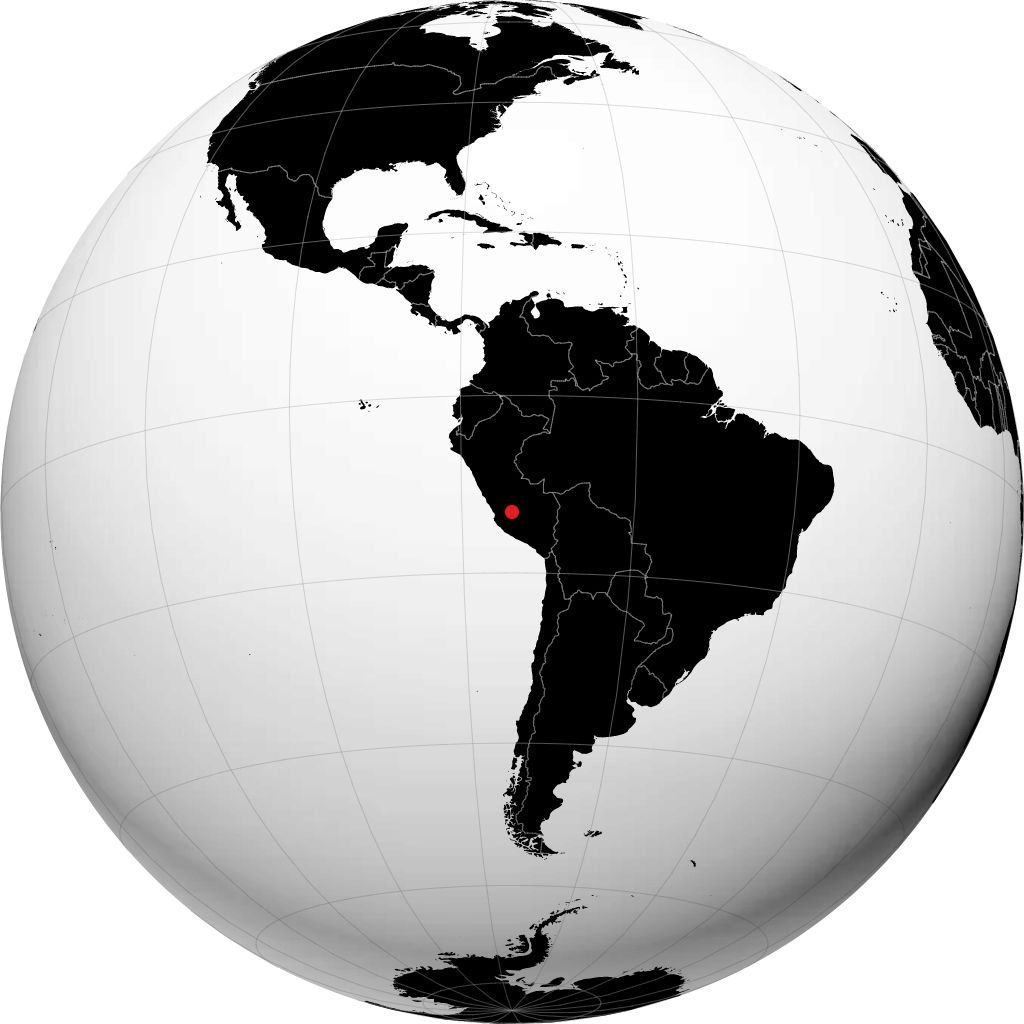 Ayacucho auf dem Globus