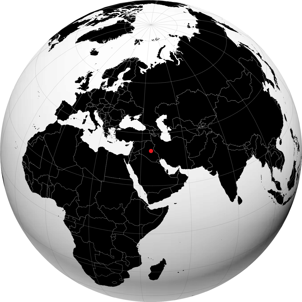 Bagdad auf dem Globus