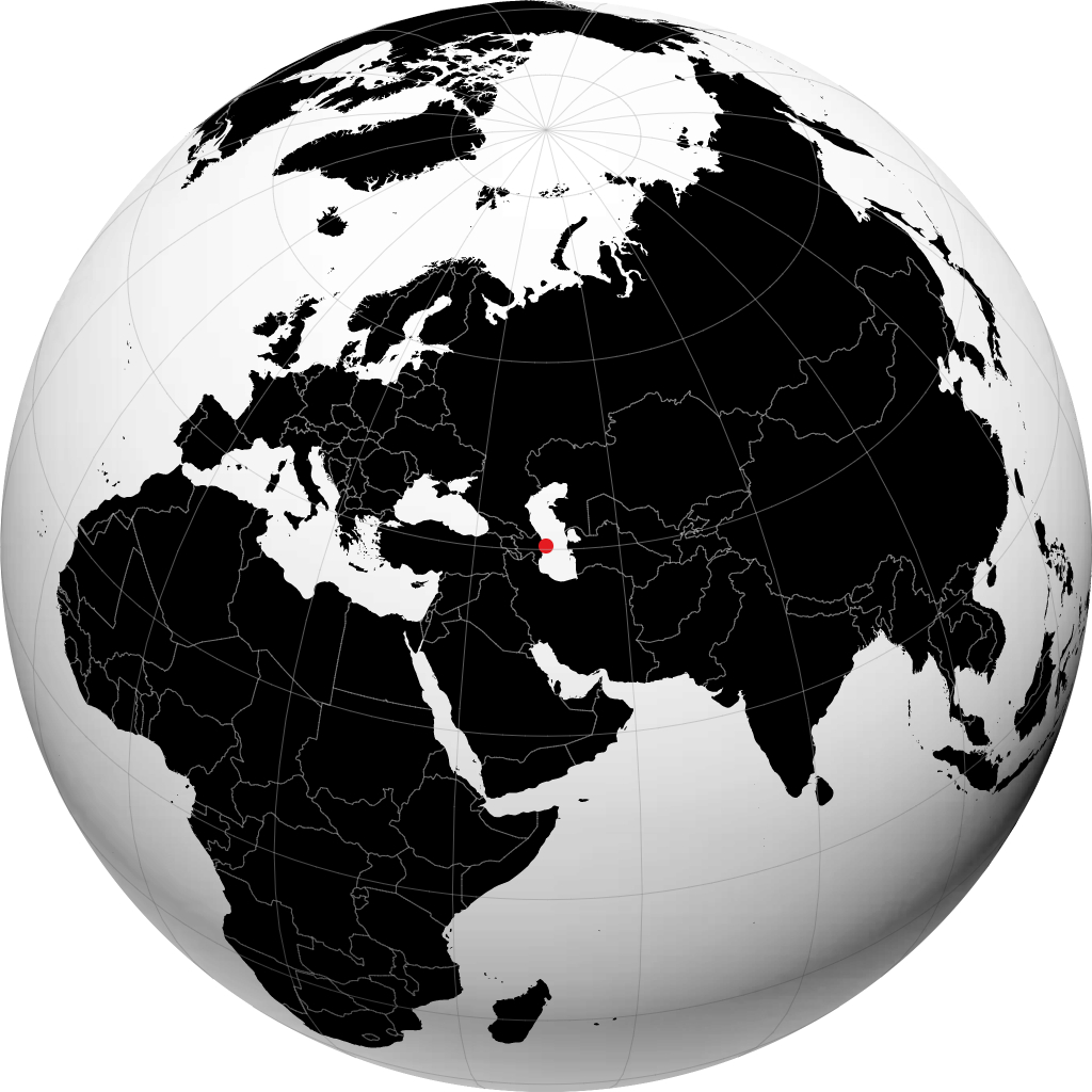 Baku auf dem Globus