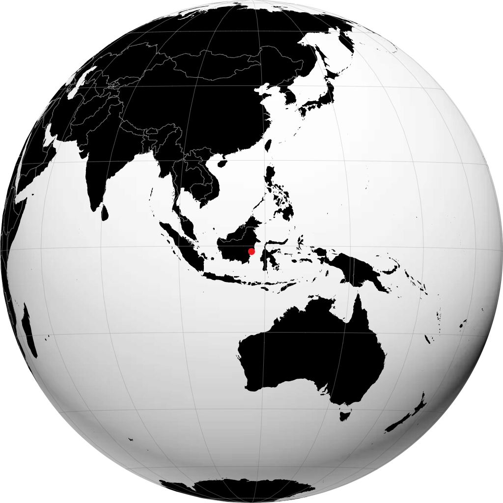 Balikpapan auf dem Globus