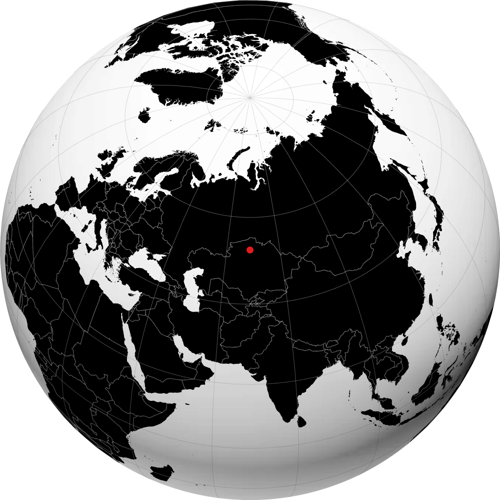 Balkashino auf dem Globus